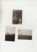Aviation ? Amy Johnson three original snapshot photographs^ each approx. 9x6cm^ the first showing