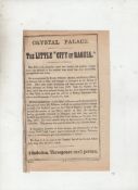 Maritime an excessively rare handbill issued by the Crystal Palace advertising the exhibition of