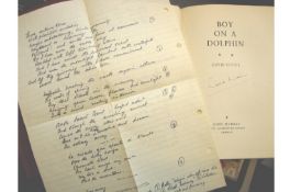 Literature-autograph ? David Divine Boy on a Dolphin^ Atom at Spithead and The Golden Pool^ all