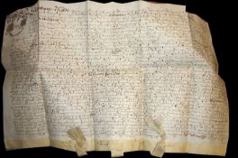 Charles I ? attractive indenture from the Reign of Charles I dated 1642 being a bargain and sale of