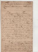 Settlement for the Queen of the exiled James II and the Glorious Revolution document in English