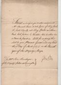 Art and Artists ? Autograph ? Augustus Fitzroy^ Duke of Grafton^ Prime Minister document signed