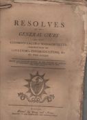 American War of Independence printed editions of the Resolves of the General Court of Massachusetts