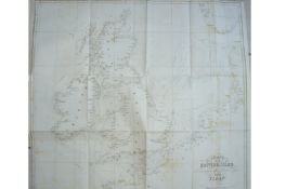Antique Map ? World and British Isles^ J & C Walker map of the World and a Chart of the British