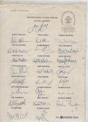 Autographs - cricket autograph sheet for Surrey c1970s including the signatures of : Tony Greig,