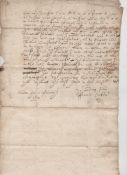 Cheshire ? Sir Julius Caesar letter from Francis Ocle(y) to a secretary to Sir Julius Caesar named