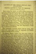 Brunel ? the SS Great Britain edition of The Scotsman for July 22nd 1843 carrying an extensive