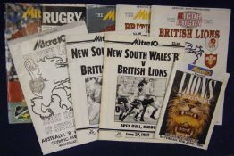 Selection of 1989 British Lions Tour to Australia Rugby Programmes â€“ including v Australia 01/07/