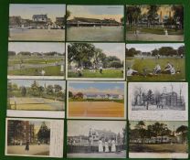 12x Early American Tennis Club/action postcards c1900 â€“ to incl mostly colour bar one, some unused