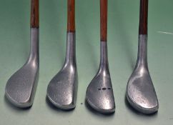 4 x Alloy mallet head putters to include an SS model, a 1915 model, a Braid Mills and a `perfect`