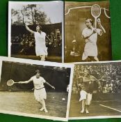 Collection of 3x Ladies Wimbledon Tennis Champions and finalist action photographs c. 1920/30s to