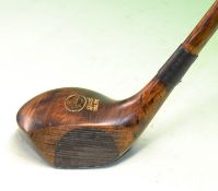 Unusual Anderson & Son St Andrews "Bull Dog" driver c. 1900 with unusual half moon fibre face insert