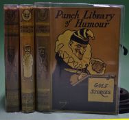 Punch Library of Humour Golf/Sports books - to incl Mr Punch On Links â€“ leather bound with