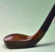 Fine and late R. Forgan St Andrews Crown stamped late scare neck beech wood putter c. 1902 â€“