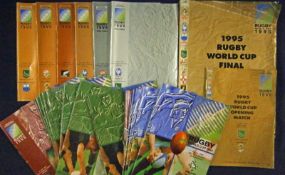 Selection of 1995 Rugby World Cup Rugby Programmes â€“ consisting of Final with a heavily creased