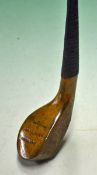 "Far & Sure" Leith transitional golden beech wood driver c. 1890 â€“ also stamped Grey Mount to