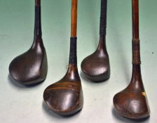 4x assorted socket head woods to incl Late Cann & Taylor small scare neck driver, a Marienbad