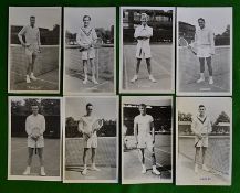 8 x c1950/60s Wimbledon Tennis Players postcards incl 2x signed on the back - incl Wimbledon