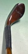 Scarce P Murray scare head Sunday golf walking stick with horn sole insert retained with 3 wooden