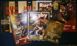 2001 British Lions Tour to Australia Rugby Programmes â€“ including 2nd and 3rd test v Australia