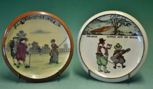 2x Royal Doulton ceramic tea pot stands â€“ to incl Uncle Toby Series "Old English Games" and Series