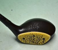 Tom Brace pat left hand large headed Hi- Peak style driver - with decorative full face ivorine