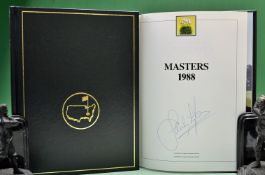 Masters Annual 1988 signed by the winner Sandy Lyleâ€“ 1st ed original green and leather gilt