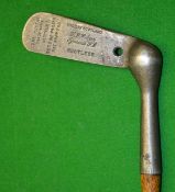 Extremely rare `The Puffin` patent straight blade putter with bulbous hosel/ heel joint, stamped T