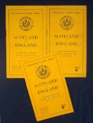 3 x 1948-52 Scotland v England Signed Rugby Programmes â€“ all played at Murrayfield including 20/