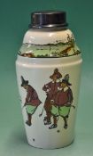 Scarce Royal Doulton Series ware golfing cocktail shaker â€“ decorated with Crombie style golfing