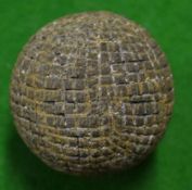 Rare and early unnamed Tom Morris style hand hammered guttie golf ball c. 1870s â€“ some slight