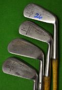 Clean Half Set of Irons including a lofted two iron, a good lofted mashie, a deep faced spade mashie