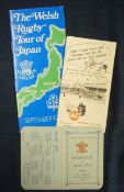 3 x 1946 Onwards Rugby Match and Tour Itinerary Cards â€“ to consist of France v Wales at Paris on