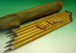 Set of Vintage Brass Capped Cricket Stumps â€“ include 6 x individual wickets and 2x sets of