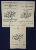 3 x 1930s Swansea Rugby Programmes â€“ all played at St Helen`s ground including v Cross Keys on