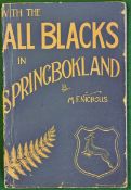 New Zealand signed Rugby Book - titled "With the All Blacks in Springbokland": By M F Nicholls