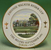 1989 Johnnie Walker Ryder Cup Official bone china commemorative plate â€“ ltd ed 1000 by Wedgwood in