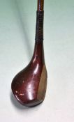 Interesting and unusual "Brassie Iron" elongated socket wood made by Cochranes for Bobby Cruickshank