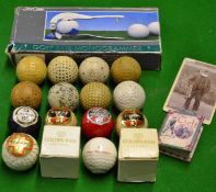 Large collection of various golf balls to incl some wrapped plus mesh pattern, dimple, ceramic Peter