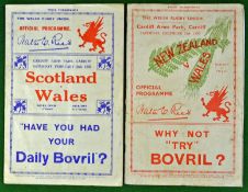1935 Wales v Scotland Rugby Programme â€“ played on 2nd February at Cardiff Arms Park, usual