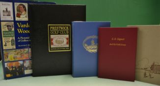 Golf History Books â€“ to incl "Prestwick Golf Club â€“ Birthplace of The Open" ltd leather bound