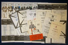 Collection of 1960s Onward Neath Rugby Programmes â€“ to include home and away, some have minor