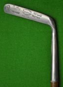 Elongated shallow face offset putter stamped D Anderson & Sons, St Andrews, fitted with a full