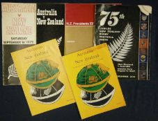 Variety of 1967 Onwards New Zealand v Australia Rugby Programmes â€“ consisting of 19/08/67 at