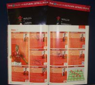 3 x 2004/05 Wales International Signed Rugby Programmes â€“ including v Romania on 12/11/04 at