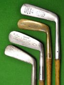 3x Blade putters including a long blade Whippet putter by Nicoll a `Shoor -flite` goose neck putter,