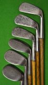 6x Good playable irons including 3 x mashies by Stewart, Sayers and Youds, a Winton mashie niblick