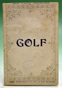 McCullough, J â€“ "Golf: Containing Practical Hints with Rules of The Game" 1st ed 1899 â€“ original