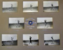 1909 Oxford University Golf Team (v Cambridge Univ) photograph display â€“ to incl 8x individual