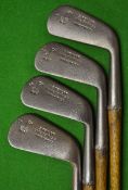 4x Matching R Forgan irons for S Realff Came Down GC, No1, 2, 4 & 5 irons, with fine punch dot